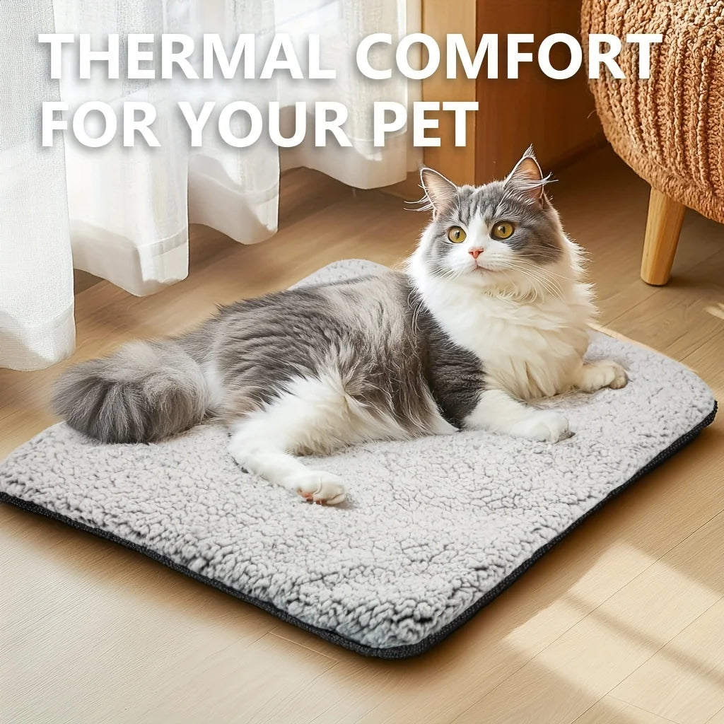 Self-Heating Pet Blanket Mat — Cosy Thermal Bed for Dogs & Cats 🐾