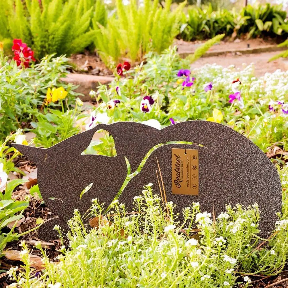 Black Cat Garden Silhouette Stakes — Waterproof Outdoor Cat Art Decorations 🐱🌿