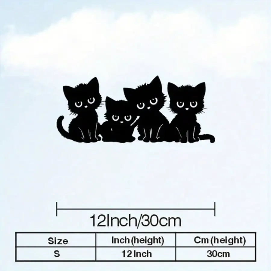 Cat Silhouette Metal Wall Art — Rust-Proof Indoor & Outdoor Cat Décor 🐱🎨